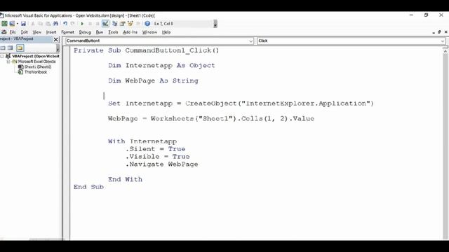 VBA to open Internet Explorer or Web Browser or website смотреть онлайн