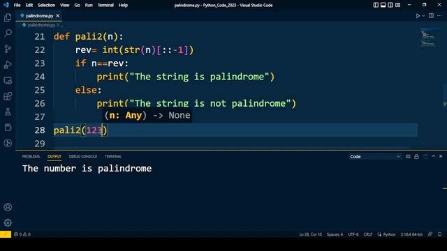 palindrome Number in python | Python interview question and solutions | Multiple approach to check смотреть онлайн