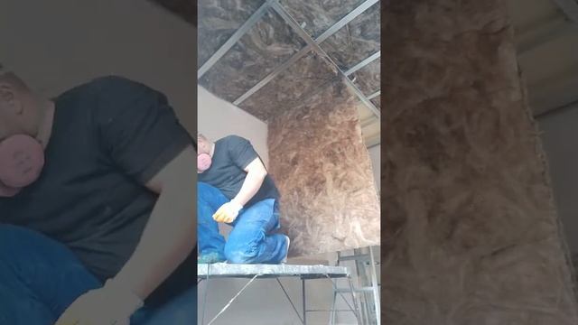 работа минеральная вата потолка смотреть онлайн