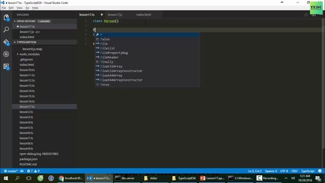 ES6 & TypeScript căn bản - Bài 17: Khai báo class смотреть онлайн