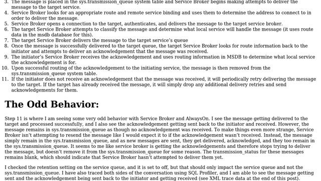 Databases: Service Broker & AlwaysOn Availability Groups: Odd Transmission Queue Behavior смотреть онлайн