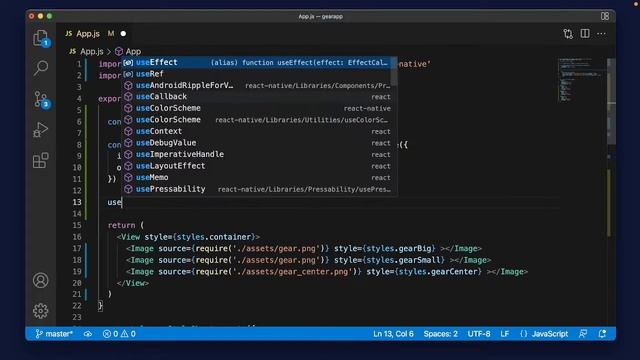 Gears loop animation with Animated API - React Native tutorial смотреть онлайн