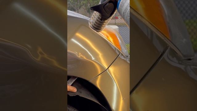 Paintless Dent Removal on smashed fender|Orange County California смотреть онлайн