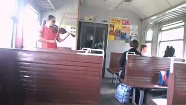 В ЭЛЕКТРИЧКЕ НА СКРИПКЕ ПОД ФОНОГРАММУ