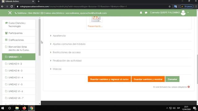 PROFESOR Subir un archivo word, powerpoint, excel, pdf. смотреть онлайн