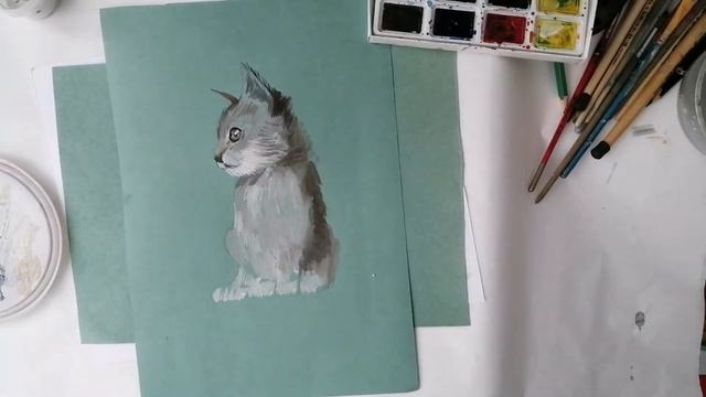 Как нарисовать кошку реалистично смотреть онлайн