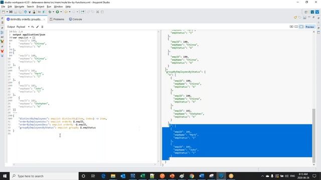 MuleSoft | Mule ESB 4 | Session 59 | Mule dataweave 2.0 | distinctBy, orderBy, groupBy, joinBy смотреть онлайн