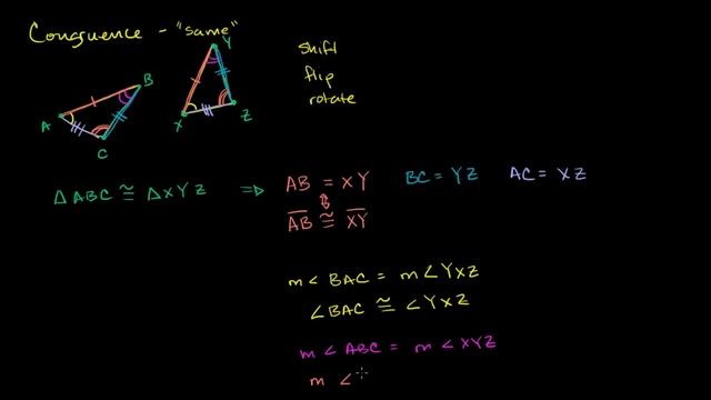 Congruent triangles and SSS | Congruence | Geometry | Khan Academy смотреть онлайн
