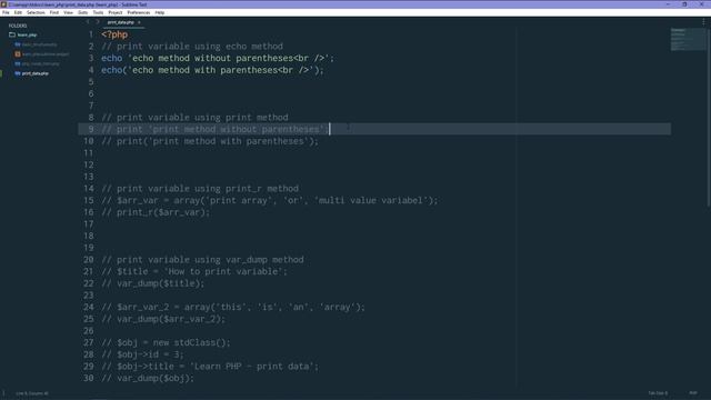 Learn PHP - Part 4 | Print Variable смотреть онлайн