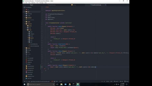 Friend Request - How to build a Social Media Website using Laravel 5.4 - Part 16 смотреть онлайн