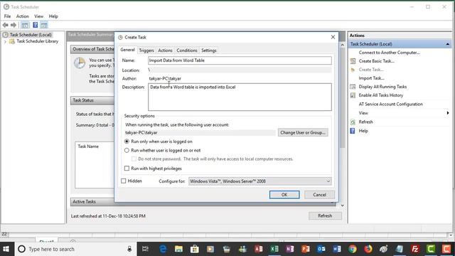 Launch VB Script Using Task Scheduler смотреть онлайн