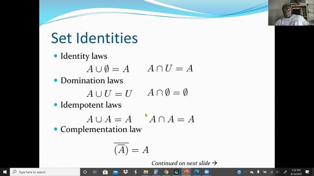 Set Operations (Union, Intersection, Complement and Difference) and Set Identities смотреть онлайн
