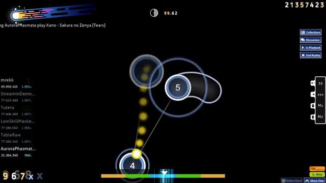 osu! FIRST 300PP PLAY!! Sakura no Zenya [Tears] 99.27% FC смотреть онлайн
