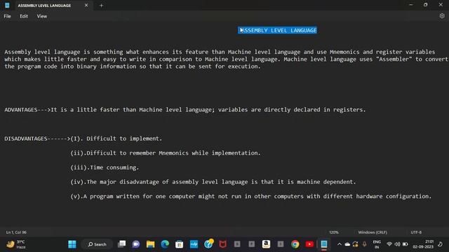 ASSEMBLY LEVEL LANGUAGE -(PYTHON PROGRAMMING) смотреть онлайн
