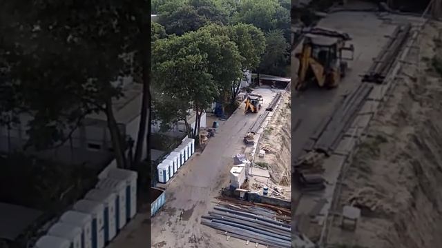 Заливка бетонной подушки под жилой комплекс. Город Лодзь.