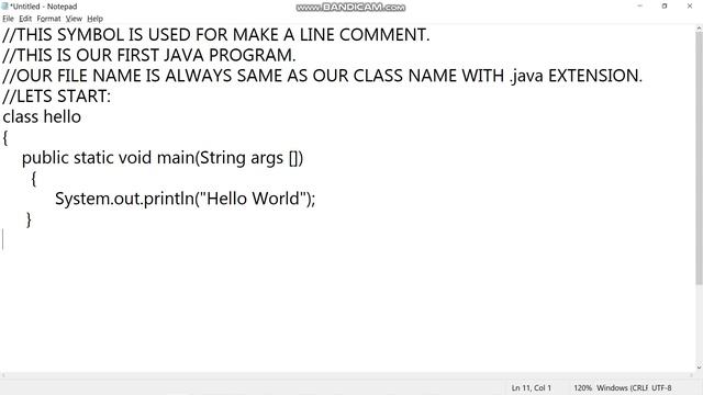 hello world java program смотреть онлайн