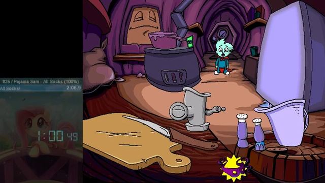 Pajama Sam 100% Speedrun (1:54) смотреть онлайн