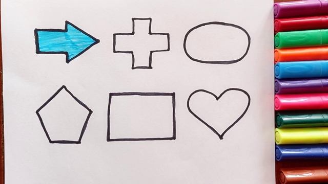 Shapes drawing, coloring with rainbow colors смотреть онлайн