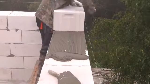 Кладка дома из газобетона газоблока Aeroc, технология, видео смотреть онлайн