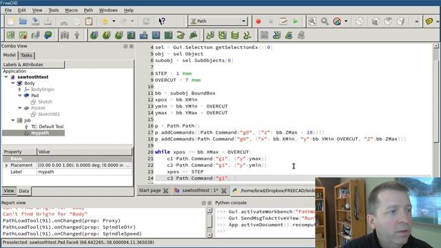 FreeCAD Path: Custom paths with Python - Part 4 смотреть онлайн