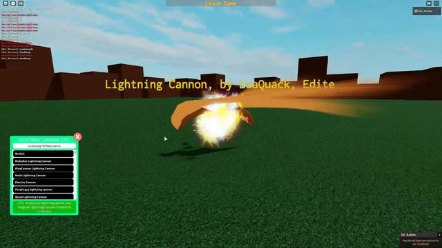 Roblox Lightning Cannon Utg Script Showcase смотреть онлайн