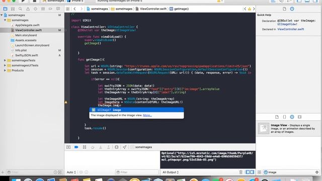 Loading Images With JSON | Swift Xcode смотреть онлайн