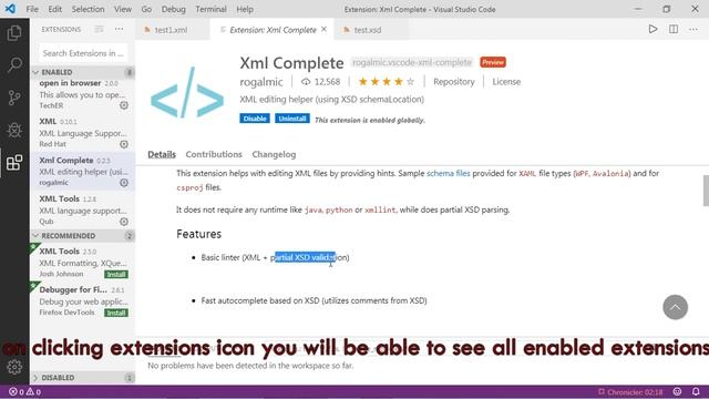 XML and XSD Validation in Visual Studio code смотреть онлайн