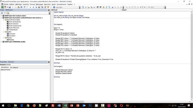 Application d'évaluation par QCM en VBA Excel смотреть онлайн