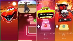 Mcqueen Eater?Taxi Eater?Yellow Mcqueen Eater?Choo Choo Charles ｜ Tiles Hop