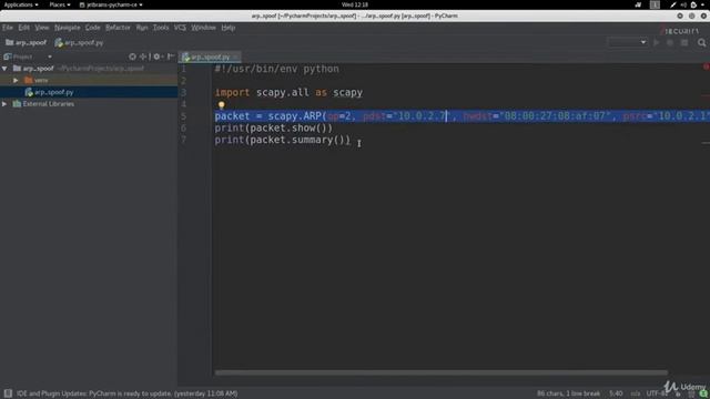Курсы по программированию на python Часть 33 (Отправляем ARP ответ) смотреть онлайн