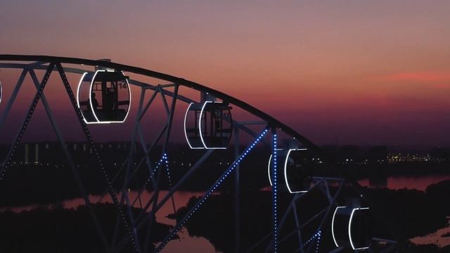 Аэросъемка| Колесо обозрения "Вокруг света" | Омск | Dji mini 2| 4K смотреть онлайн