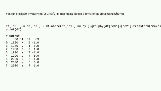 Python pandas groupby: how to use variables in different columns to create a new one смотреть онлайн