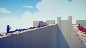 25 Стрелков синие против красных. Totally Accurate Battle Simulator  TABS