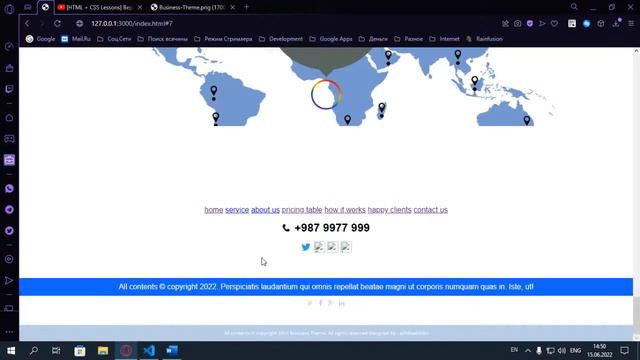 [HTML + CSS Lessons] Верстка по макету с объяснениями №9 (Подвал)