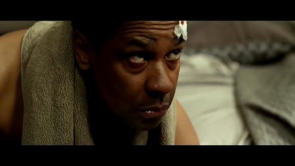 Denzel Washington and John Goodman at their best. The future Oscar scene from *Flight*.