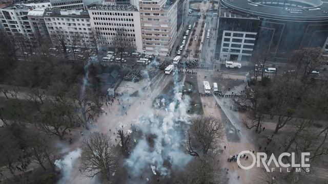 Brussels, Belgium Sunday January 23rd 2022 - Aerial Footage | Oracle Films смотреть онлайн