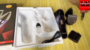 3in1 GEEMY GM6607 Hair Beard Trimmer For Men  ll USB Rechargeable HairCut Machine Grooming kit