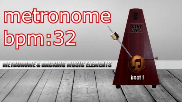 Metronome 32 BPM (64 bar ) click sound metronom