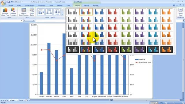 Excel charts secondary axis: how to improve your chart смотреть онлайн