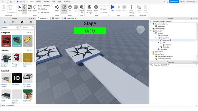 Как сделать +1 за прохождение уровня в обби в Roblox Studio смотреть онлайн