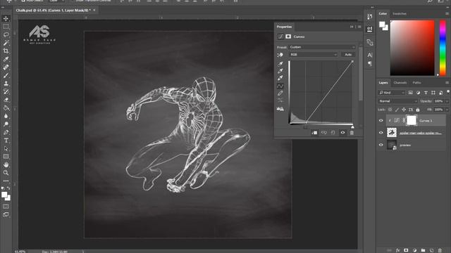 تأثير الطباشير على الصورة بالفوتوشوب - Chalk Effect in Photoshop #Photoshop_Tutorial смотреть онлайн