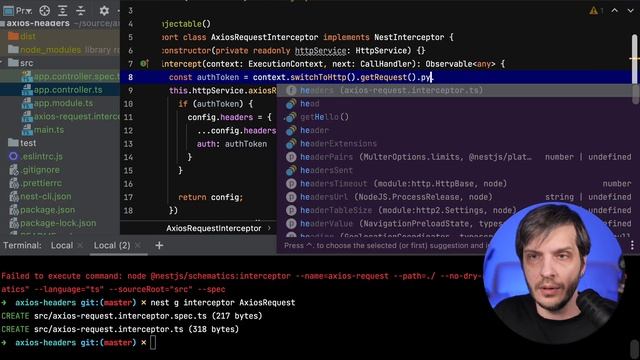 Nest + Axios Interceptor + ALS: Пробрасываем заголовки насквозь смотреть онлайн