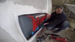 Сборка коллектора и смесительного узла «valtec» теплый пол.