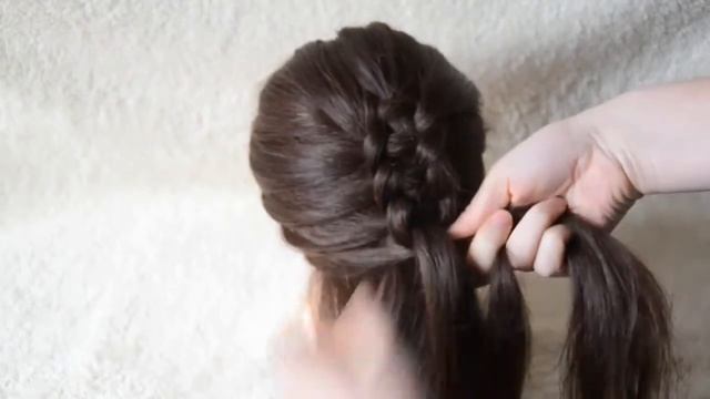 Французская коса из 4 прядей French braid 4 strands Как плести смотреть онлайн