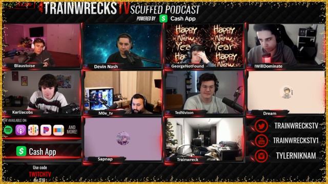 Dream, George, Sapnap and Karl talk about EVERYTHING on a podcast! (TrainwrecksTV) смотреть онлайн