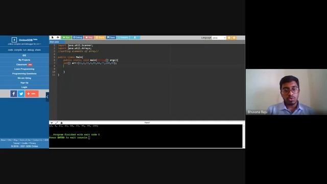 sorting elements of array java#java #sorting #bhuvanaraju смотреть онлайн