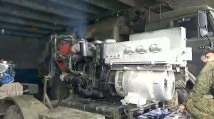 Сумашедшие обороты и звук двухтактного дизеля ЯАЗ 204