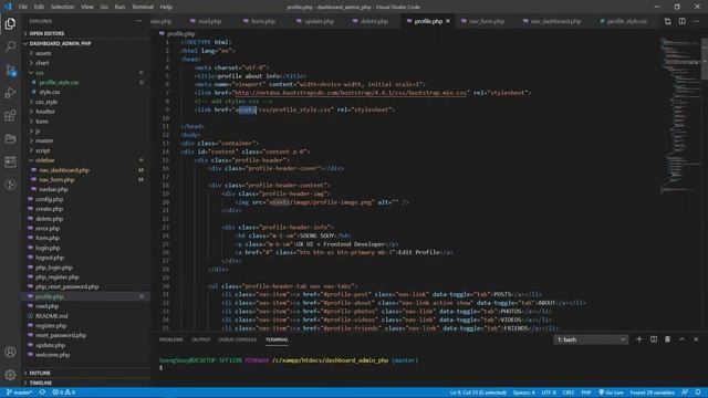Create Profile background in dashboard system PHP HTML CSS смотреть онлайн