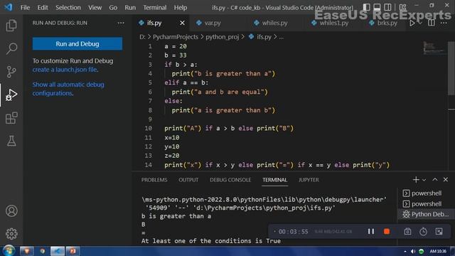 if condition in Python смотреть онлайн