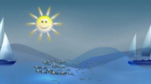 Детский футаж. Океан.Море.Корабли.Солнышко.Рыбы.
